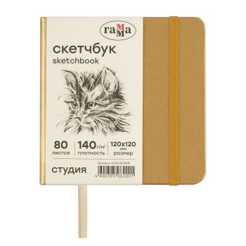 Скетчбук 80л., 120*120 Гамма 