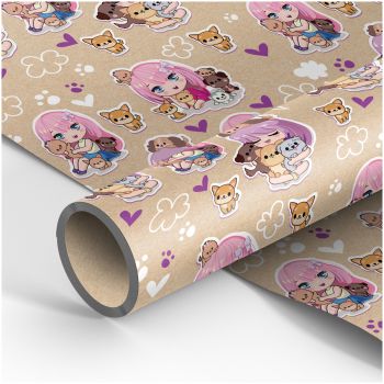 Упаковочная бумага крафт 70*100см, MESHU 